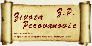 Života Perovanović vizit kartica